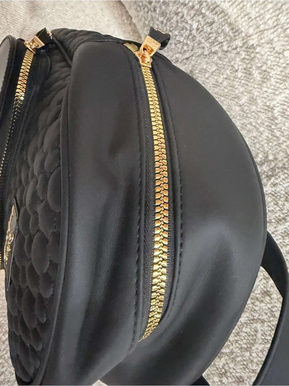 Disney Black Mini Backpack with Mickey Ear Accents